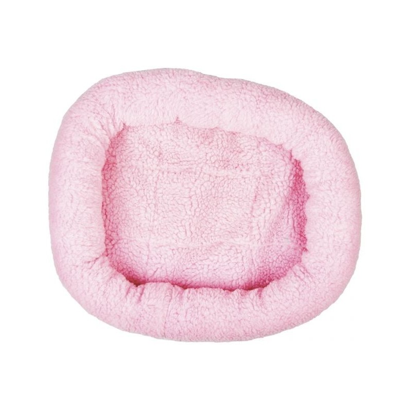 Panier oval en peau de mouton Rose 40x45cm - Duvo+