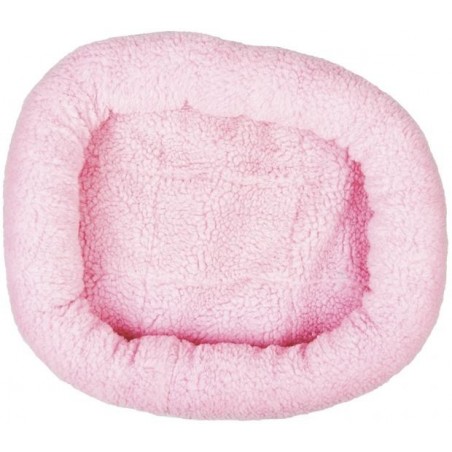 Panier oval en peau de mouton Rose 40x45cm - Duvo+