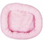 Panier oval en peau de mouton Rose 40x45cm - Duvo+