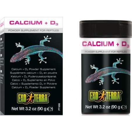 Exo Calcium + Vitamine d3 90gr - Exo Terra à 8,95 € - Exo Terra - 33/PT1856 - Vitamines et suppléments
