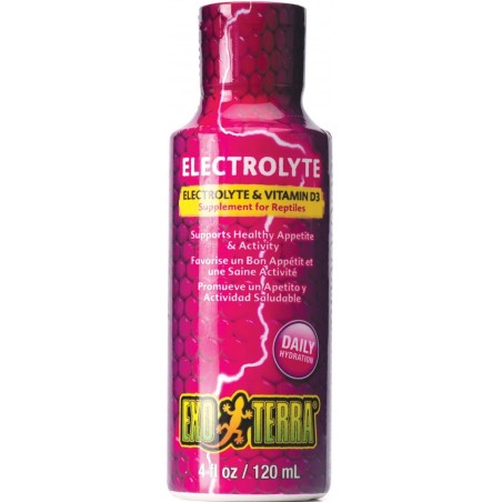 Exo Electrolyte Vitamine D3 120ml - Exo Terra à 13,95 € - Exo Terra - 33/PT1993 - Vitamines et suppléments