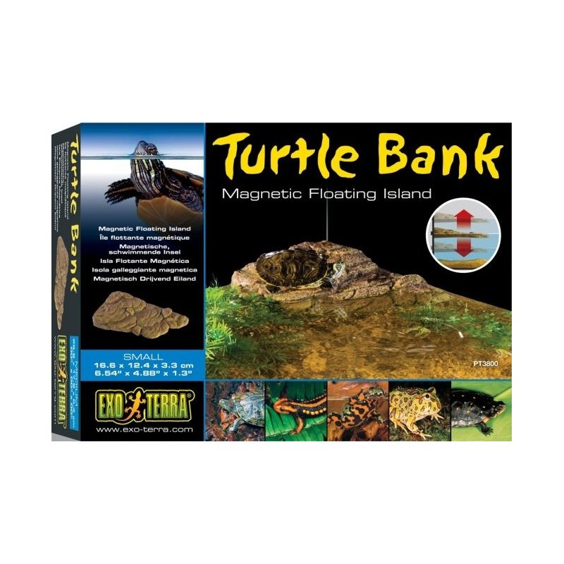 Exo Turtle Bank île flottante magnétique S-16,6x12,4x3,3cm - Exo Terra