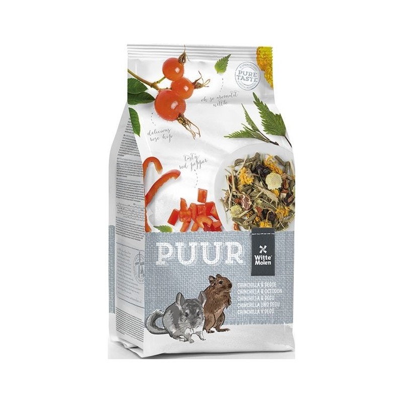 Puur Chinchilla et Octodon 2kg - Witte Molen