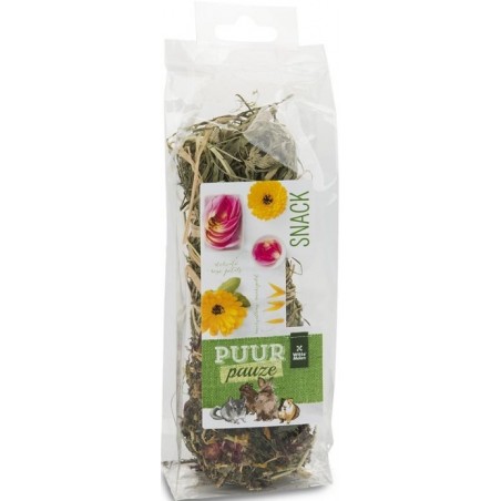 Puur Pauze Barre de foin soucis & rose 70gr - Witte Molen à 5,05 € - Witte Molen - 654846 - Snacks aux épices, fruits & légumes