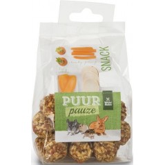 Puur Pauze Balle de légumes panais & carotte 100gr - Witte Molen à 5,45 € - Witte Molen - 654902 - Snacks aux épices, fruits ...