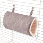 Tunnel suspendu en peluche Gris/blanc M-27x12x12cm - Duvo+