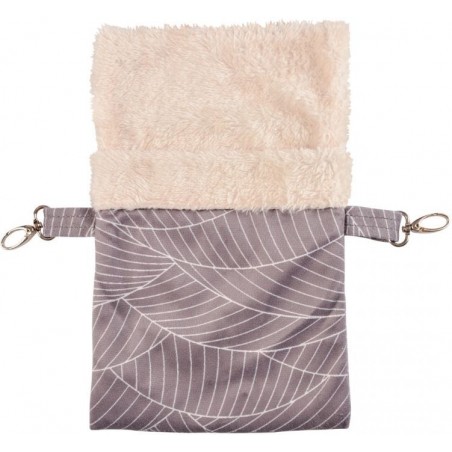 Sac suspendu en peluche Gris/blanc L-28x18x1cm - Duvo+ à 5,95 € - Duvo + - 12404 - Lits, grottes & tunnels