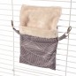 Sac suspendu en peluche Gris/blanc L-28x18x1cm - Duvo+