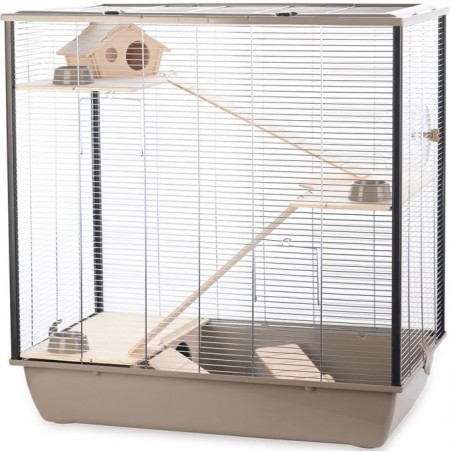 Cage Natural Fargo Moka 78x48x80cm - Duvo+ à 177,00 € - Duvo + - 11690 - Cages d'intérieur