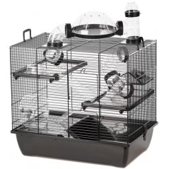 Cage Black Rufus Noir 50x33x44,5cm - Duvo+ à 108,90 € - Duvo + - 11693 - Cages d'intérieur