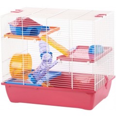 Cage Ibiza Diego 3 Fuchsia 50x33x45,5cm - Duvo+ à 84,00 € - Duvo + - 11696 - Cages d'intérieur