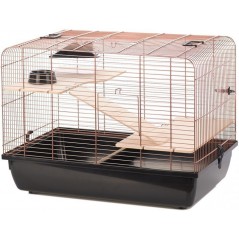 Cage Copper Rex 2 Noir/Cuivre 58x38x43cm - Duvo+ à 89,90 € - Duvo + - 11697 - Cages d'intérieur