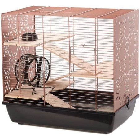 Cage Copper Lex Noir/Cuivre 58x38x55,5cm - Duvo+ à 176,30 € - Duvo + - 11698 - Cages d'intérieur