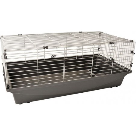 Cage Rabbit 100 Eco Gris 100x54,5x41,5cm - Duvo+ à 79,99 € - Duvo + - 312100 - Cages d'intérieur