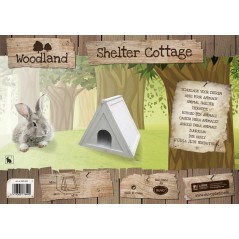 WoodLand Abri Cottage Blanc 50x42x42cm - Duvo+ à 75,45 € - Duvo + - 603/200 - Cages d'extérieur