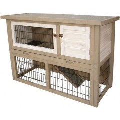 WoodLand Clapier Cotton Cottage 111x45x78cm - Duvo+ à 195,45 € - Duvo + - 603/239 - Cages d'extérieur