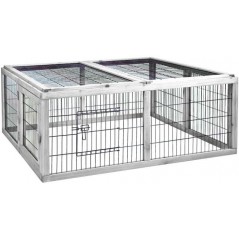 WoodLand Clature Silverste Cottage Blanc 116x112x45cm - Duvo+ à 175,45 € - Duvo + - 603/243 - Cages d'extérieur