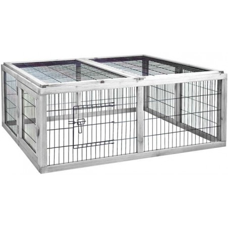 WoodLand Clature Silverste Cottage Blanc 116x112x45cm - Duvo+ à 175,45 € - Duvo + - 603/243 - Cages d'extérieur