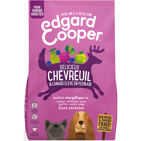 Croquettes Adult Chevreuil frais & Canard élevé en plein air 700gr - Edgard & Cooper à 10,00 € - Edgard & Cooper - 9486123 - ...