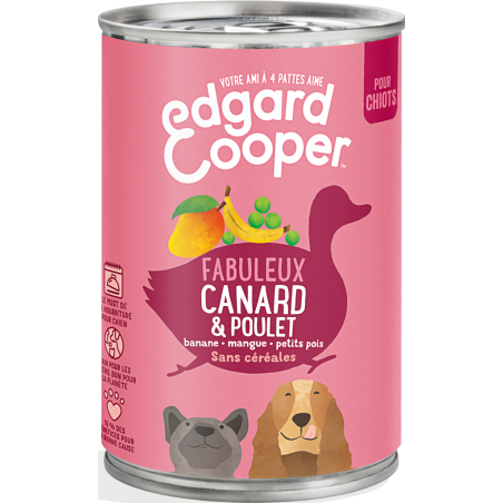 Boîtes Puppy Canard & Poulet 400gr - Edgard & Cooper