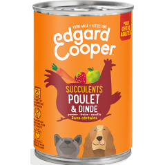 Boîtes Adult Poulet & Dinde 400gr - Edgard & Cooper à 3,90 € - Edgard & Cooper - 485300 - Edgard & Cooper