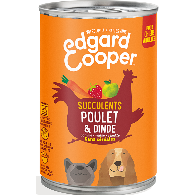 Boîtes Adult Poulet & Dinde 400gr - Edgard & Cooper 485300 Edgard & Cooper 3,90 € Ornibird