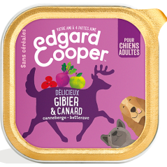 Barquette Adult Gibier & Canard 150gr - Edgard & Cooper à 1,90 € - Edgard & Cooper - 9485409 - Edgard & Cooper