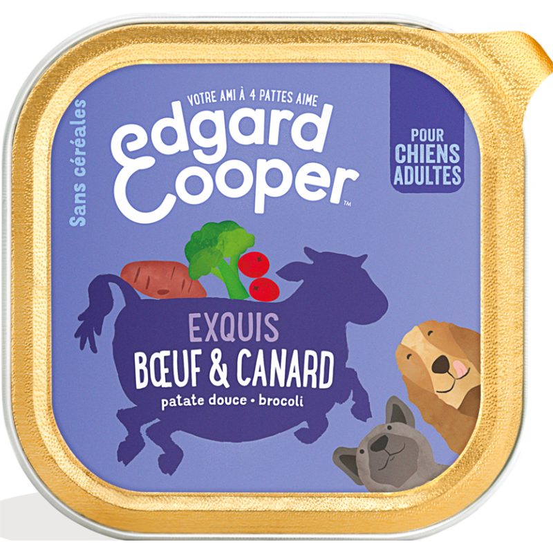 Barquette Adult Bœuf & Canard 150gr - Edgard & Cooper