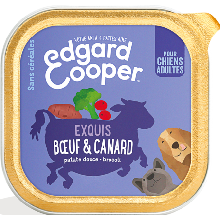 Barquette Adult Bœuf & Canard 150gr - Edgard & Cooper à 1,90 € - Edgard & Cooper - 9485386 - Edgard & Cooper