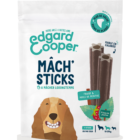 Mâch'sticks Menthe & Fraise 7sticks M-160gr - Edgard & Cooper à 5,00 € - Edgard & Cooper - 7142194 - Edgard & Cooper