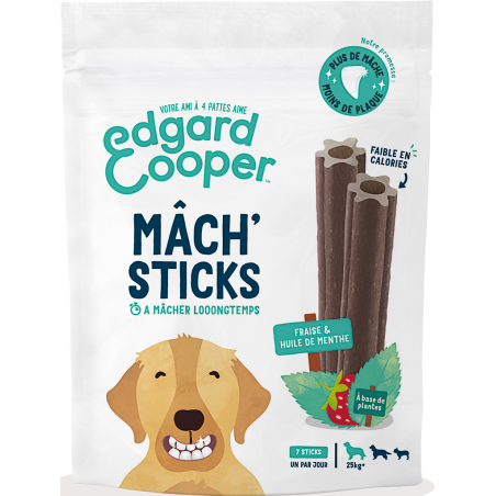 Mâch'sticks Menthe & Fraise 7sticks L-240gr - Edgard & Cooper à 6,00 € - Edgard & Cooper - 7142200 - Edgard & Cooper