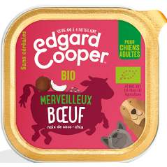 Barquette Adult Boeuf bio 100gr - Edgard & Cooper à 1,90 € - Edgard & Cooper - 9485447 - Edgard & Cooper