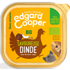 Barquette Adult Dinde bio 100gr - Edgard & Cooper à 1,90 € - Edgard & Cooper - 485454 - Edgard & Cooper