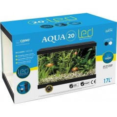 Aqua 20 Led Noir 40x20x24,8cm - Ciano à 70,45 € - Ciano - 77540134 - Bocal pour poisson