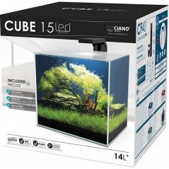 Cube 15 Led 14L - Ciano à 85,95 € - Ciano - 77690138 - Bocal pour poisson