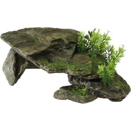 Stone with plants gris 28,5x16,5x10,5cm - Aqua Della à 26,75 € - Aqua Della - 234/105283 - Décoration