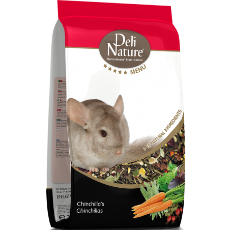 Menu 5* Chinchillas avec gratte cul 2,5kg - Deli Nature