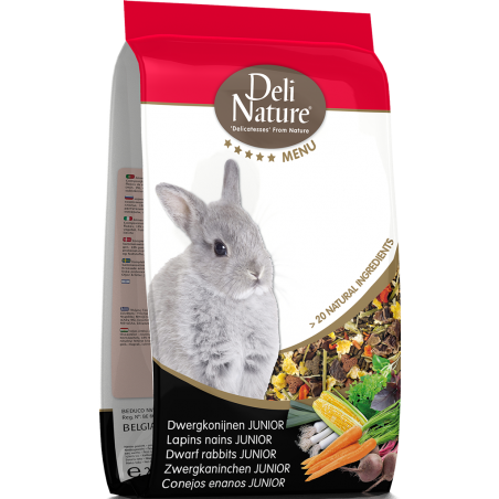 Menu 5* Lapins Nains Junior 2,5kg - Deli Nature