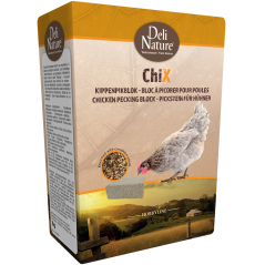 ChiX Bloc à Picorer pour Poules 1kg - Deli Nature à 4,00 € - Deli Nature - 026176 - Volaille