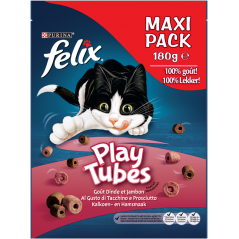 Play Tubes - Au goût dinde et jambon 180gr - Felix à 4,95 € - Purina - 12576767 - Felix