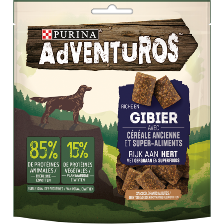 Adventuros - Riche en gibier avec céréale ancienne et super aliments 90gr - Purina à 3,15 € - Purina - 12422537 - Purina