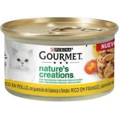 Nature's Créations - A la volaille 8x85gr - Gourmet à 10,00 € - Purina - 12425898 - Gourmet