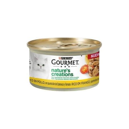 Nature's Créations - A la volaille 8x85gr - Gourmet à 10,00 € - Purina - 12425898 - Gourmet