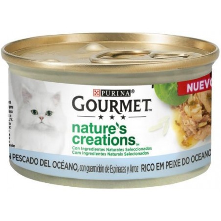 Nature's Créations - Au poisson 8x85gr - Gourmet à 10,00 € - Purina - 12425903 - Gourmet