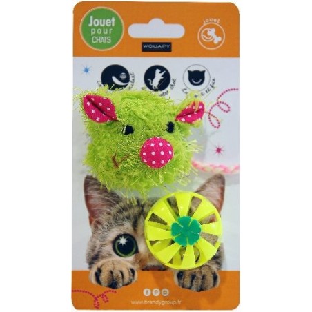 Tête de souris + Balle plastique - Wouapy à 3,50 € - Wouapy - 403291000 - Wouapy