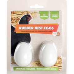 Oeufs en caoutchouc sur blister 2pièces Blanc 56mm 24146 Kinlys 3,95 € Ornibird