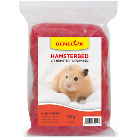 Lit Hamster Funny viscose Rouge 30gr à 2,10 € - Kinlys - 34222 - Lits, grottes & tunnels