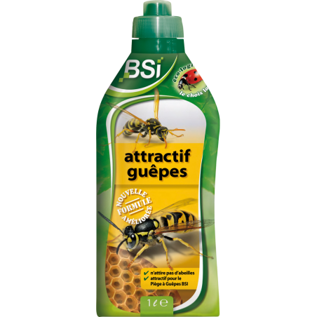 Wasp Attract Attractif Guêpe 1L - BSI à 12,95 € - BSI - 2080 - Nuisibles
