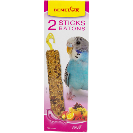 2 Bâtons Perruches aux fruits 2x55gr - Benelux 16241 Kinlys 1,90 € Ornibird