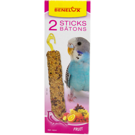 2 Sticks Perruches aux fruits - Benelux à 1,90 € - Kinlys - 16241 - Grappe